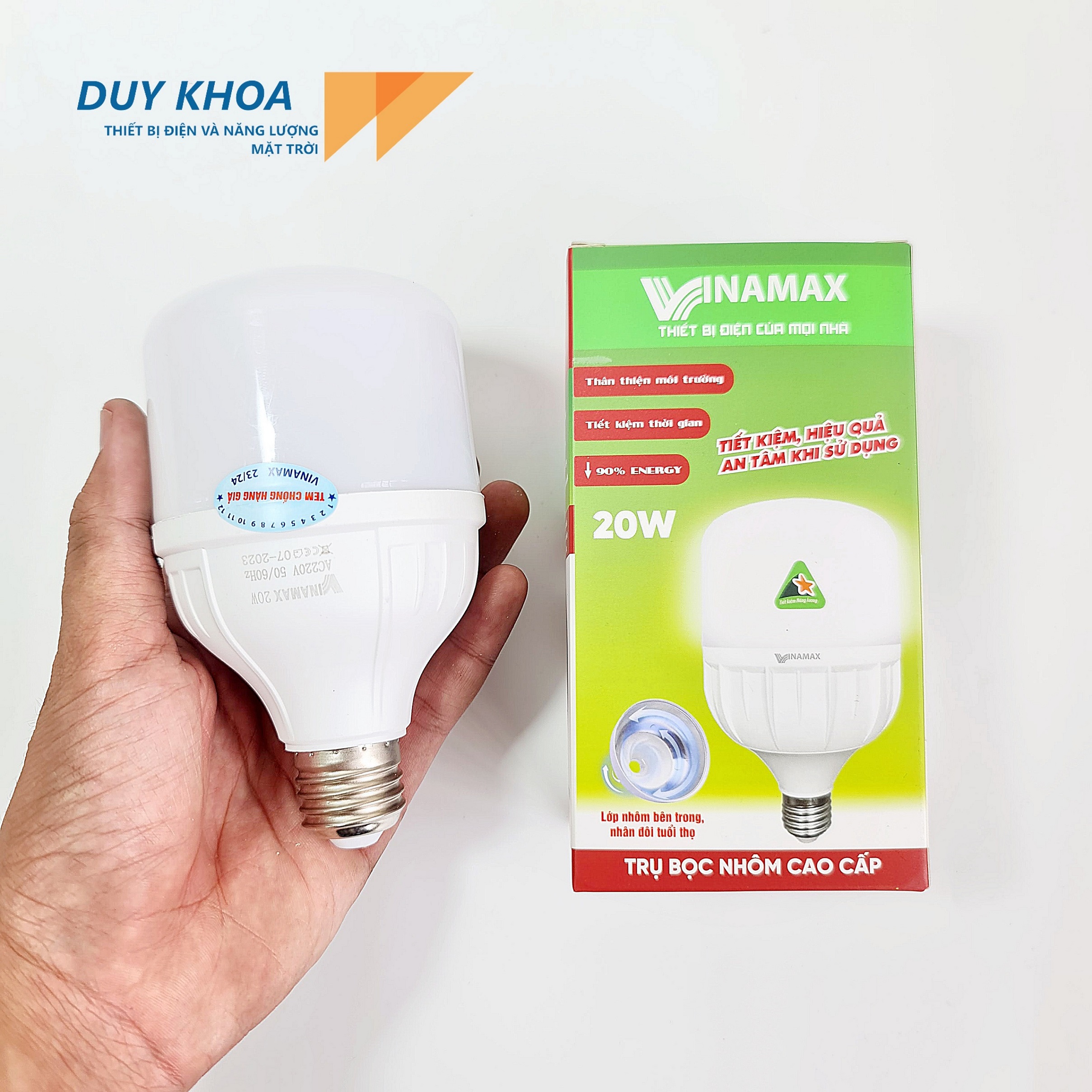 Đèn Bulb trụ nhựa bọc nhôm VINAMAX - Ảnh 5