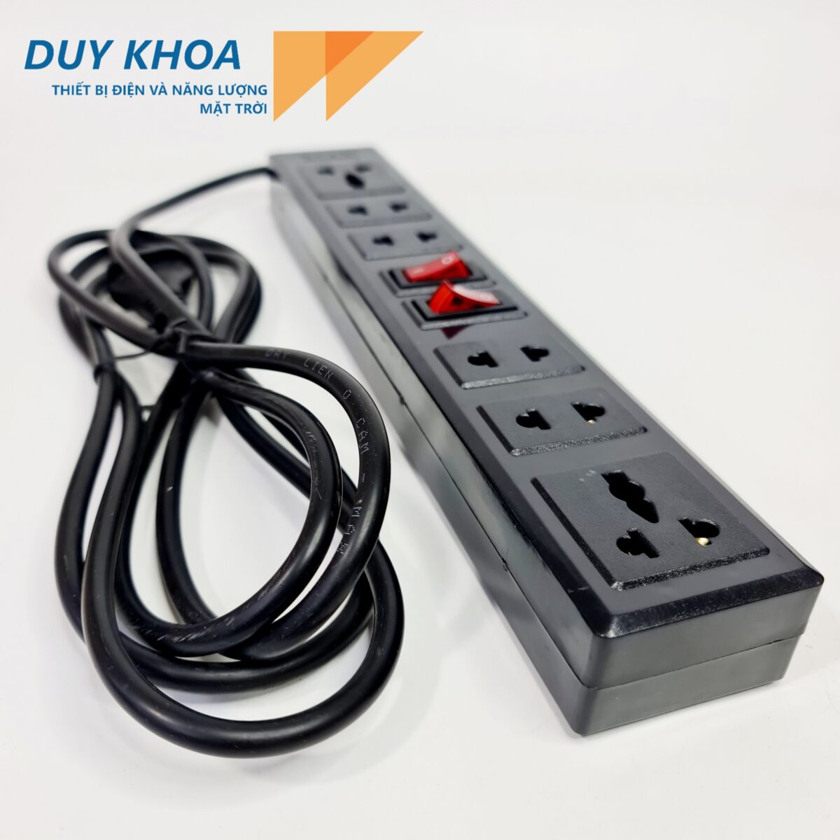 Ổ Cắm Điện 6 Cửa 2 Công tắc Màu Đen Vinamax - Ảnh 2