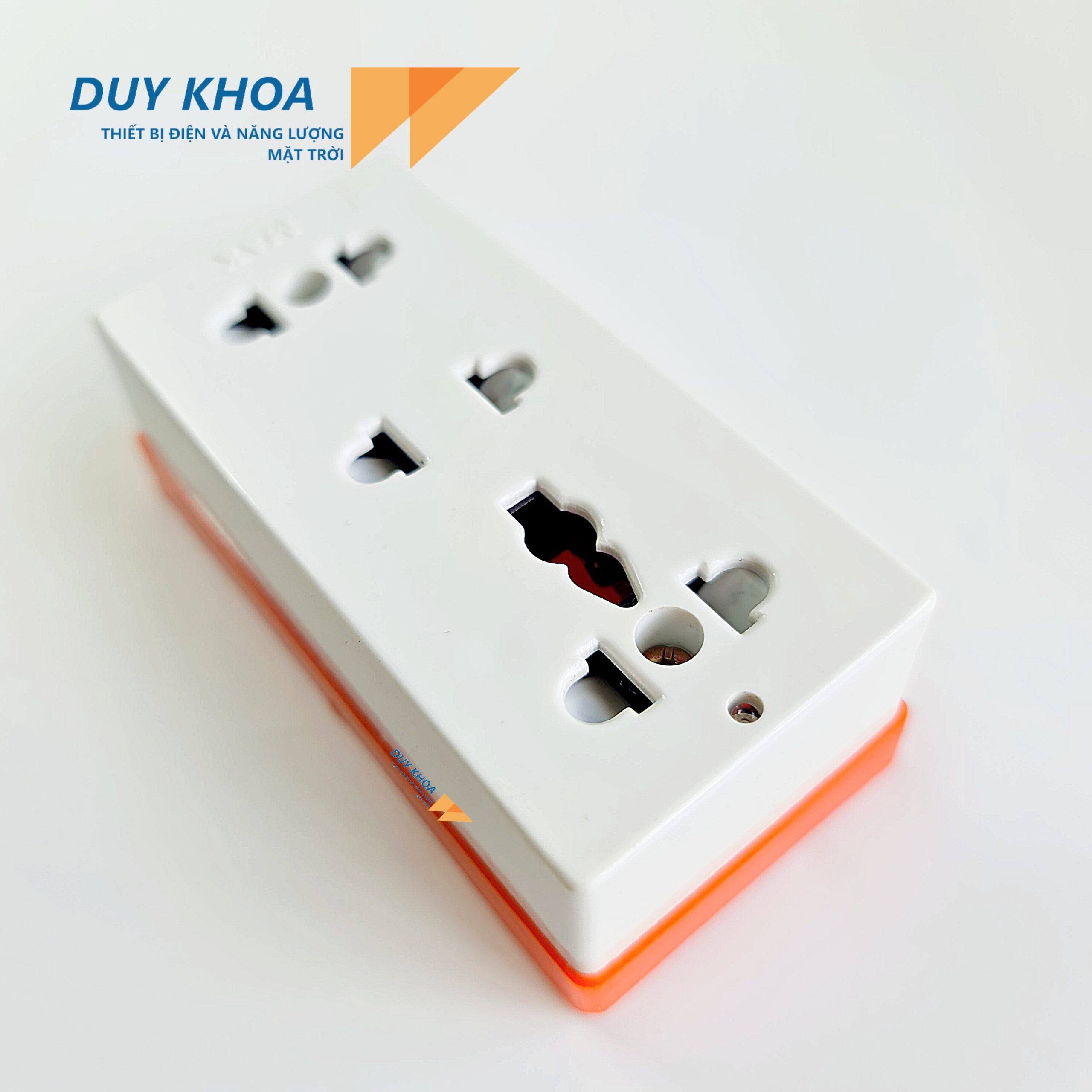Ổ Cắm Điện Đế Cam Chịu Tải 3 Lõi Sứ Có màng che Và Không Màng Che Vinamax - Ảnh 3