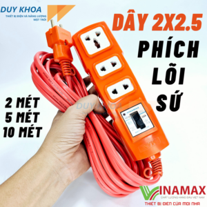 Ổ cắm điện 3 lỗ lõi sứ mặt sứ CB30A Vinamax 6000W | Bếp từ, máy nóng lạnh