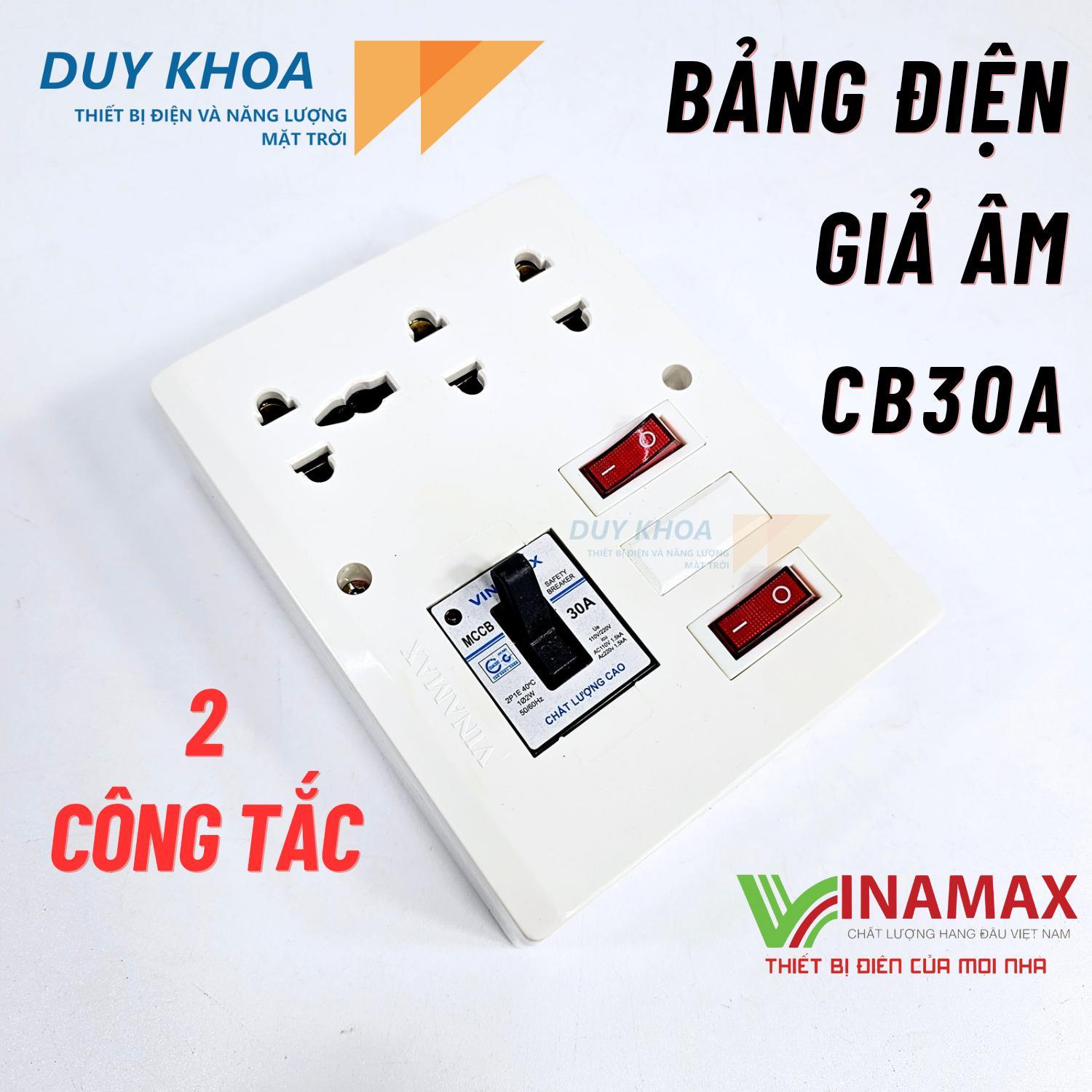 Bảng điện giả âm Vinamax CB30A có ổ cắm điện 3 lỗ và 3 công tắc để đấu tắt mở đèn quạt - Ảnh 5