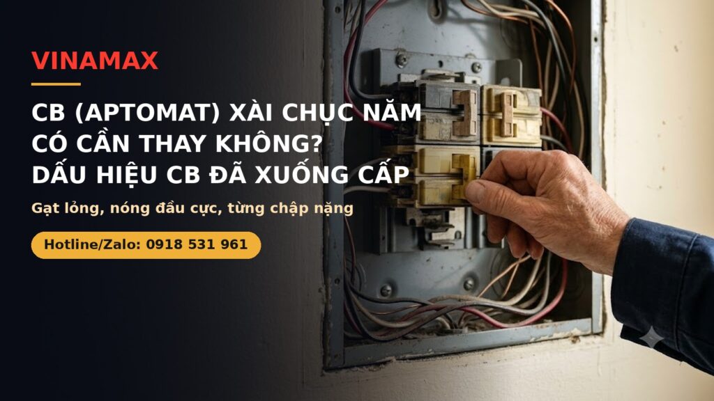 CB aptomat cũ xuống cấp cần thay - VINAMAX