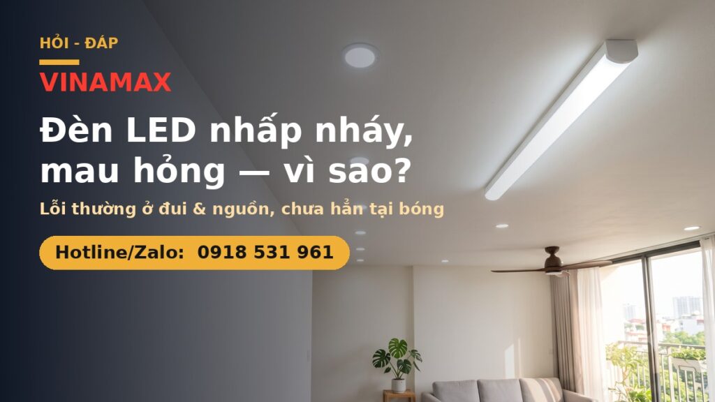 Đèn LED nhấp nháy mau hỏng - VINAMAX