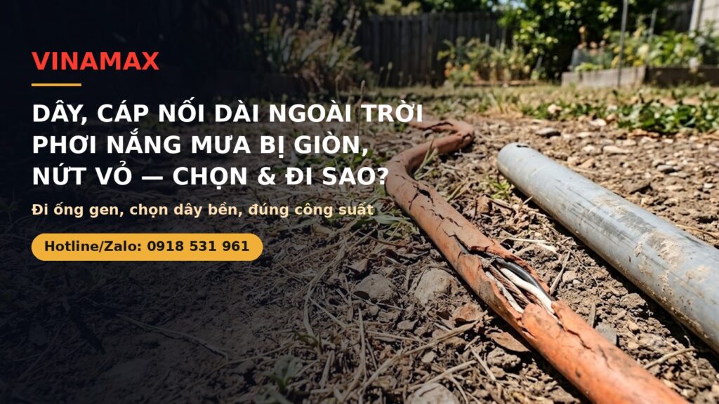 Dây cáp nối dài ngoài trời giòn nứt vỏ - VINAMAX