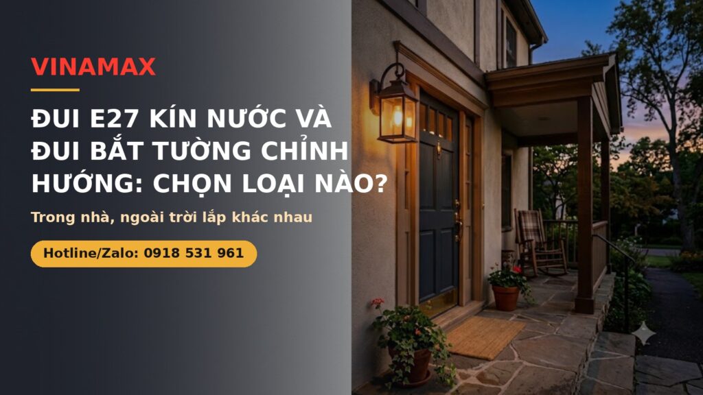Đui đèn E27 kín nước và đui bắt tường chỉnh hướng chọn loại nào - VINAMAX