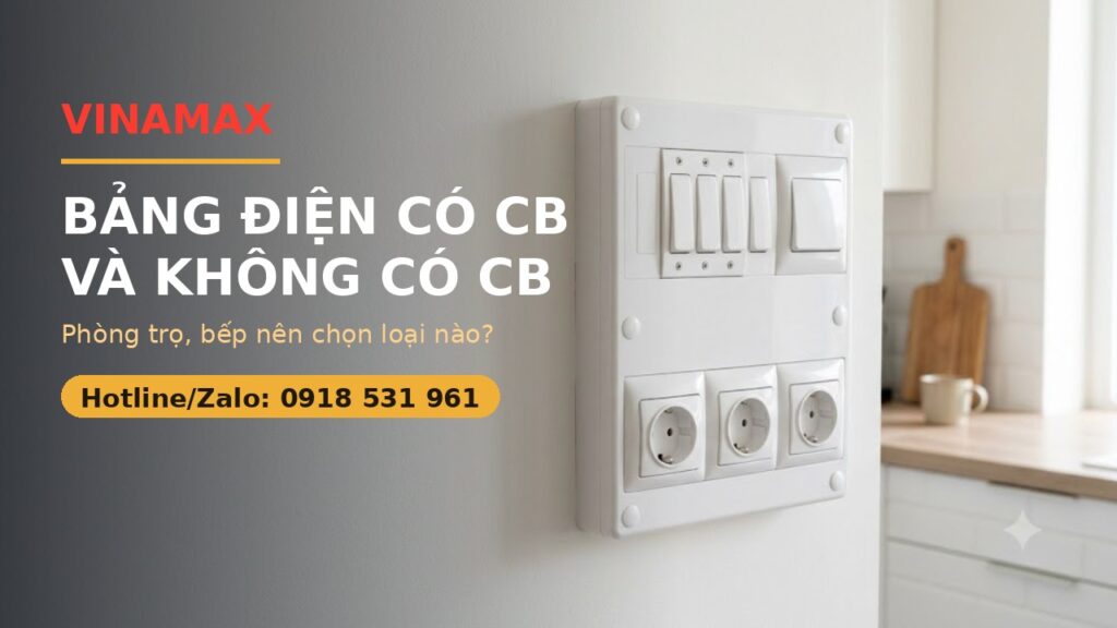 Bảng điện có CB và không có CB