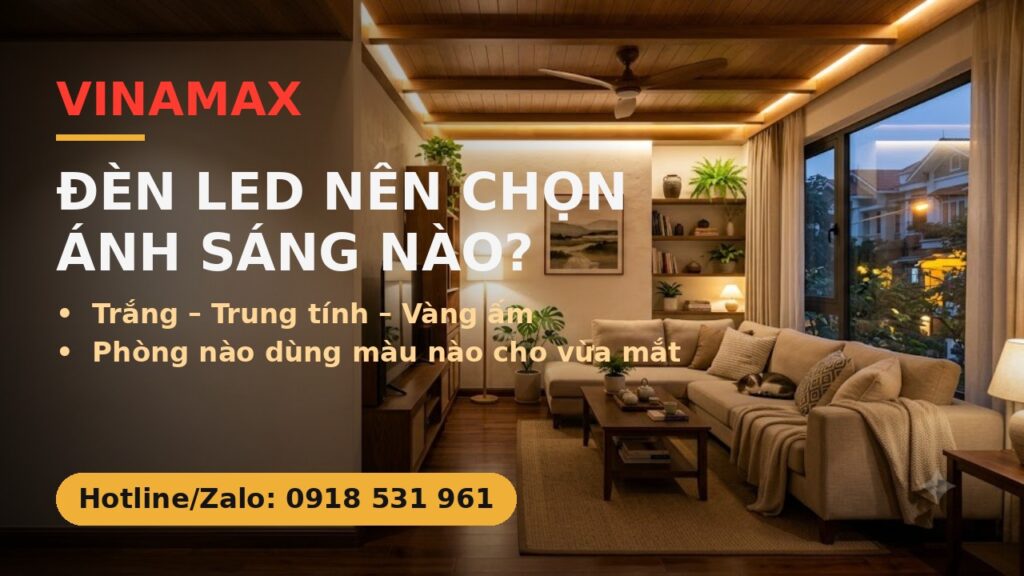 Đèn LED nên chọn ánh sáng nào - VINAMAX
