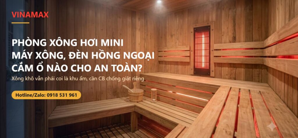 Lắp phòng xông hơi khô mini tại nhà, máy xông và đèn hồng ngoại